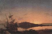 Frederic E.Church Twilight on the Kennebec china oil painting artist
